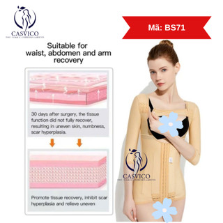 Quần gen định hình bụng lưng 9 xương, tay vải y tế kháng khuẩn mã BS71