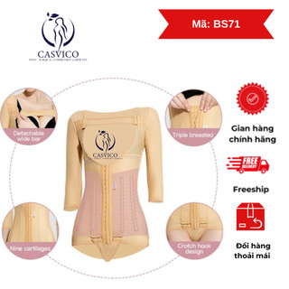 Quần gen định hình bụng lưng 9 xương, tay vải y tế kháng khuẩn mã BS71