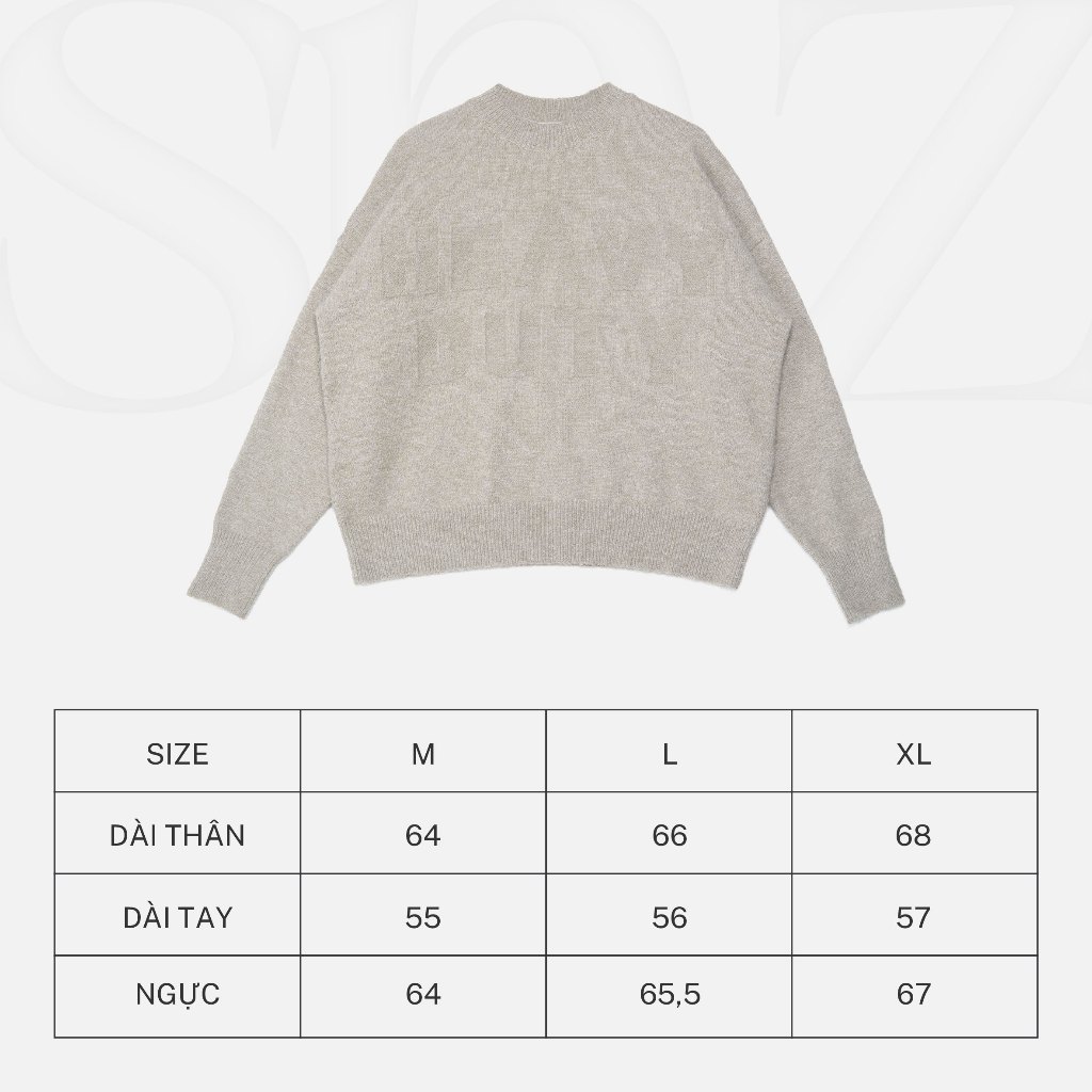 Áo Sweater Boxy SNAZZY Unisex Chất Liệu Sợi Len Chính Hãng - TUMBLEWEED KNIT | BigBuy360 - bigbuy360.vn