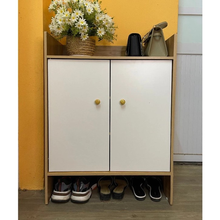 Kệ giày gỗ AK, tủ giày dép gỗ mdf lắp ghép dễ dàng nhiều kích thước lựa chọn, để được 12-24 đôi