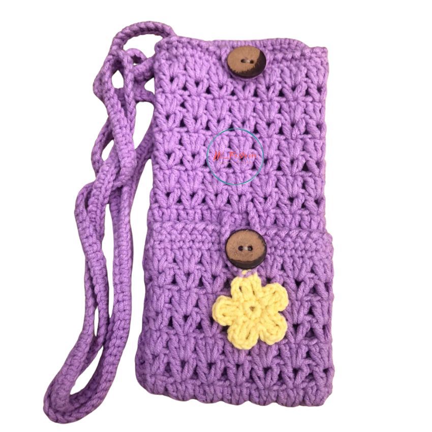 Túi Len Handmade Đựng Điện Thoại và Thẻ ATM Túi Đeo Chéo Mini Thời Trang