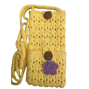 Túi Len Handmade Đựng Điện Thoại và Thẻ ATM Túi Đeo Chéo Mini Thời Trang