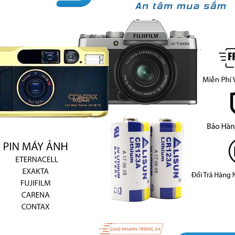 Pin cho máy ảnh CR123A Eternacell Exakta Fujifilm Carena Contax ...
