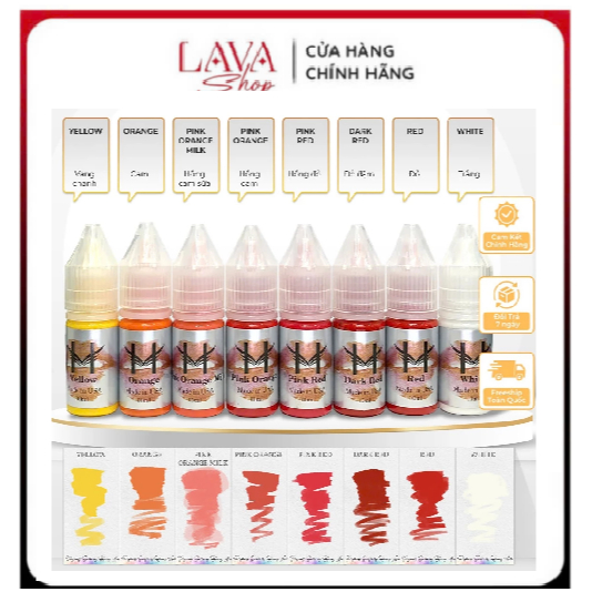 Mực bong đậm Hoa đào, hoa tít_Mực phun xăm_10ml,5ml