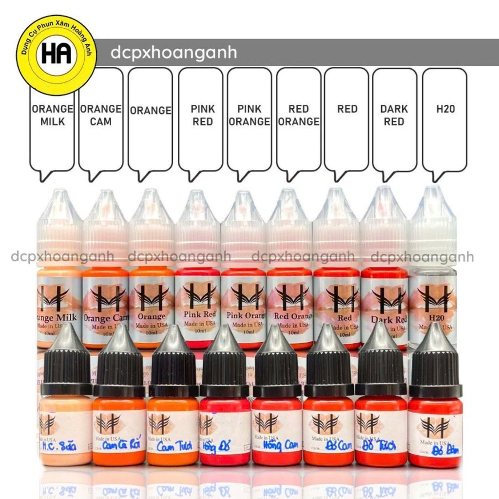 Mực bong đậm Hoa đào, hoa tít_Mực phun xăm_10ml,5ml