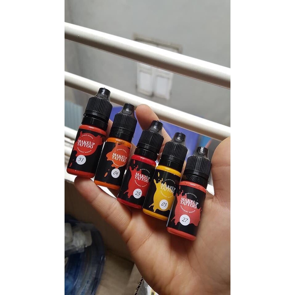 Mực Makeup tatto chuyên dùng trong phun xăm thẩm mỹ_Mày, Môi, Mí_Nga chính hãng_5ml,10ml