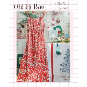 Đầm maxi hoa 2 dây
