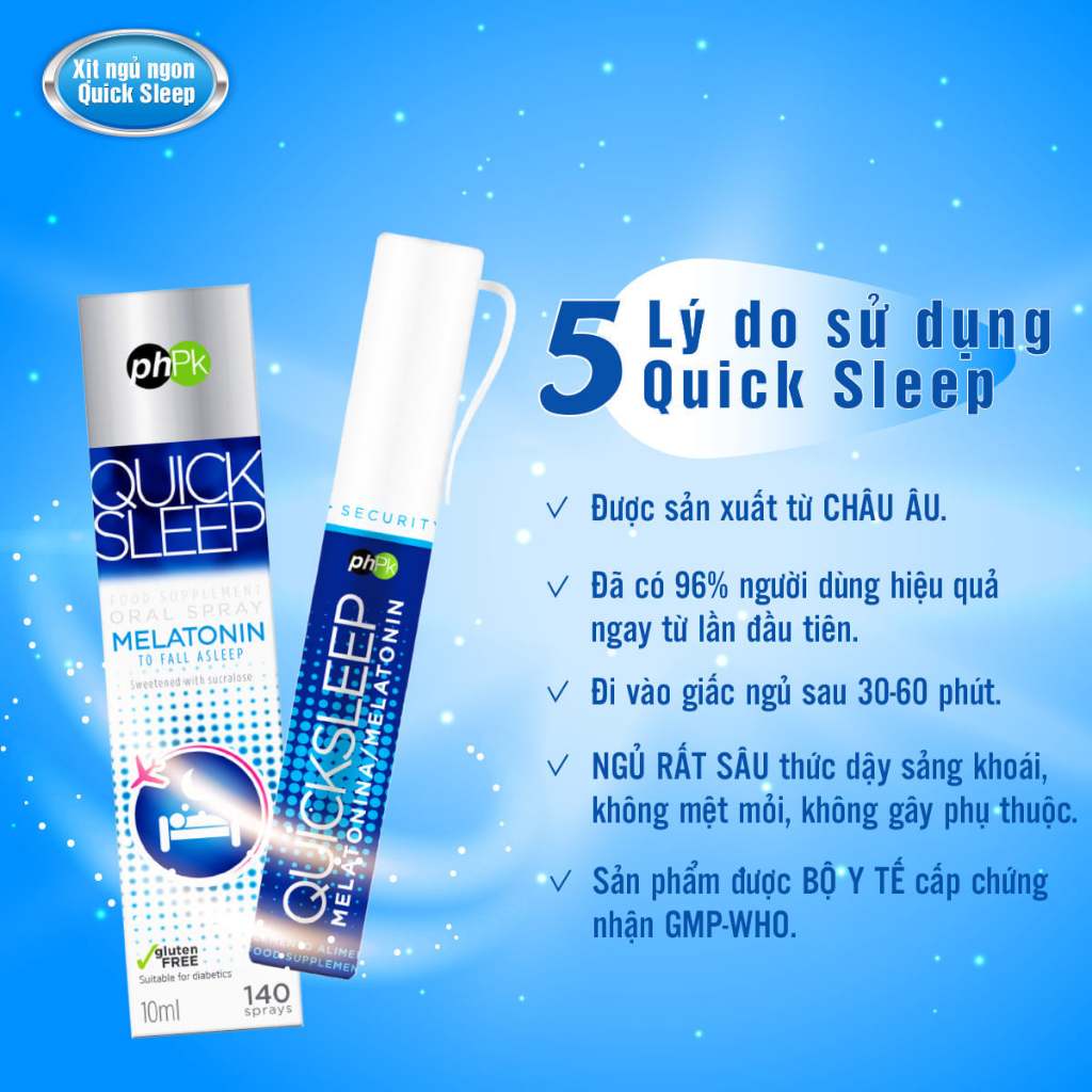 Xịt ngủ ngon Quick Sleep hỗ trợ cải thiện giấc ngủ - Ngủ ngon tròn giấc