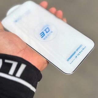 [ Ko Lẹm Viền ] Kính Cường Lục Trong Suốt Viền 3D Không Lẹm Kuzoom Bảo Vệ Full Màn Hình Cho iPhone 16 Pro Max