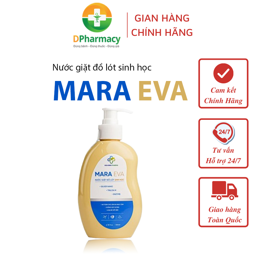 Nước giặt đồ lót sinh học Mara Eva, công thức nano bạc giúp ngăn ngừa khuẩn,nấm
