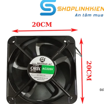 Quạt Thông Gió 20CM 220V ORIX MR20060🍀Quạt Tản Nhiệt Hút Mùi Thoáng Gió 220V 20x20x6CM🍀Hút Gió Thôi Nhiệt 220V