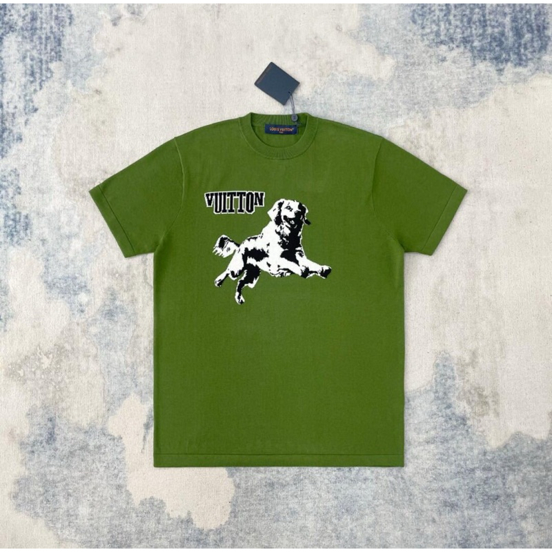 ⚡️[Hight Quality] Áo Phông Lu1s Vu11on X Yakoi Kusama Shirts-Điểm Nhấn Chú Chó Hề Hước Siêu Kinh Điển Street Wear Nam Nữ
