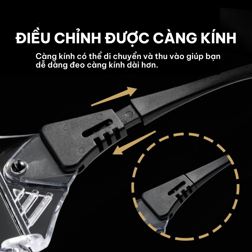 Ảnh Kính chắn bụi đi đường ANDU EYEWEAR chống tia UV, hạn chế bám hơi nước chất liệu nhựa cao cấp 3
