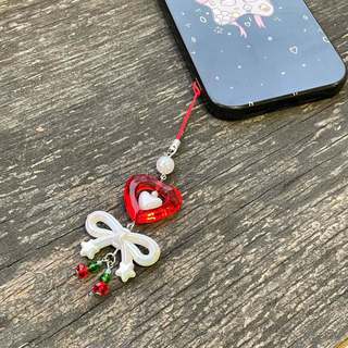 Móc Khóa 𝐂𝐡𝐞𝐫𝐢𝐬𝐡 - Móc Khóa Handmade, Dây Treo Điện Thoại, Túi Xách Màu Đỏ Dễ Thương Tết by Carem