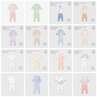 La pomme Bộ Dài Tay La Pomme Cúc lệch Puppy sơ sinh AW2022
