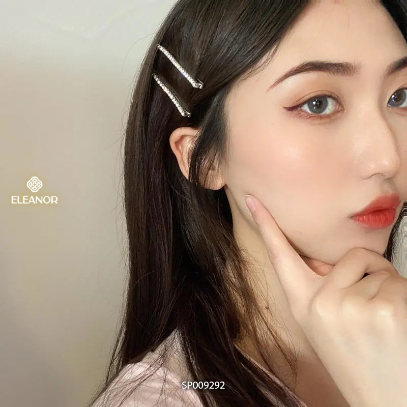 Set kẹp tóc mái nữ Eleanor Accessories đính đá lấp lánh phụ kiện tóc kẹp tăm 9292