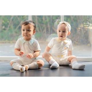 La pomme AW2024 Body cộc tay La Pomme Đảo Xanh Kỳ Thú cho bé