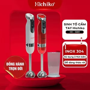 Sinh tố cầm tay Hichiko HC - 3401, Điều khiển bằng núm bấm, Tháo rời vệ sinh dễ dàng