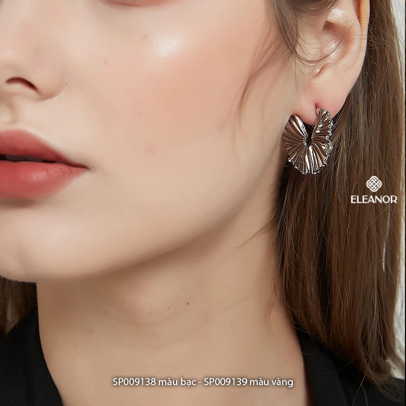 Bông tai nữ chuôi bạc 925 Eleanor Accessories họa tiết uốn lượn phụ kiện trang sức khuyên tai 9138