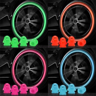 Bộ 4 Nắp Van Bánh Xe CHIM CÁNH CỤT Dạ Quang Phát Sáng, Bằng Nhựa ABS, Chống Nước, Chống Bụi - Dùng Cho Cả Ô Tô, Xe Máy