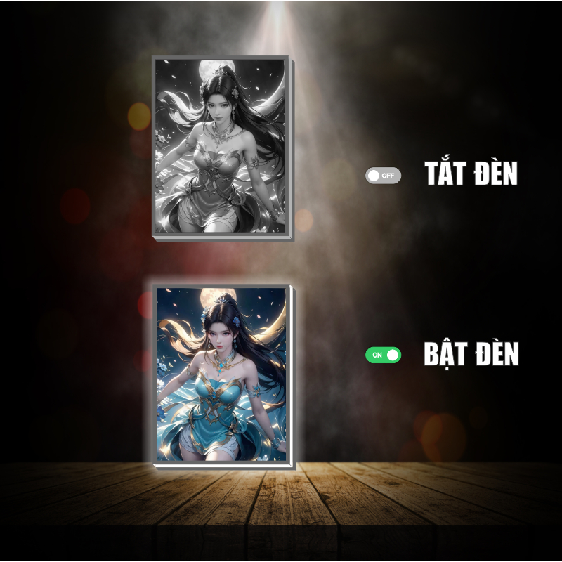 Tranh đèn led 3D đổi màu Đấu Phá Thương Khung - Tranh đèn led 3D ANIME trang trí bàn làm việc, đèn ngủ