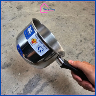 Nồi bột inox đáy từ nắp kính,nồi quánh khuấy bột, nồi quánh 14cm,16cm nấu bột nấu cháo - Phương Trang