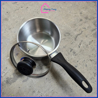Nồi bột inox đáy từ nắp kính,nồi quánh khuấy bột, nồi quánh 14cm,16cm nấu bột nấu cháo - Phương Trang