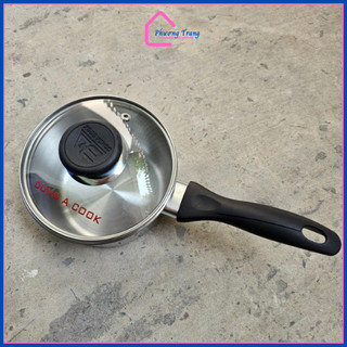 Nồi bột inox đáy từ nắp kính,nồi quánh khuấy bột, nồi quánh 14cm,16cm nấu bột nấu cháo - Phương Trang