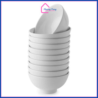 Set 20 Chén Set 10 Chén dày Bát Ăn Cơm Sứ Trắng Trơn hàng dày - Phương Trang