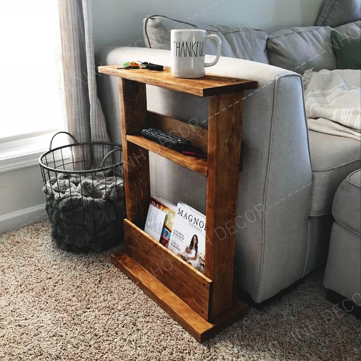 Bàn sofa, kệ ghế sofa đa năng, kệ để sách báo tạp chí, để điều khiển, điện thoại, để ly uống nước