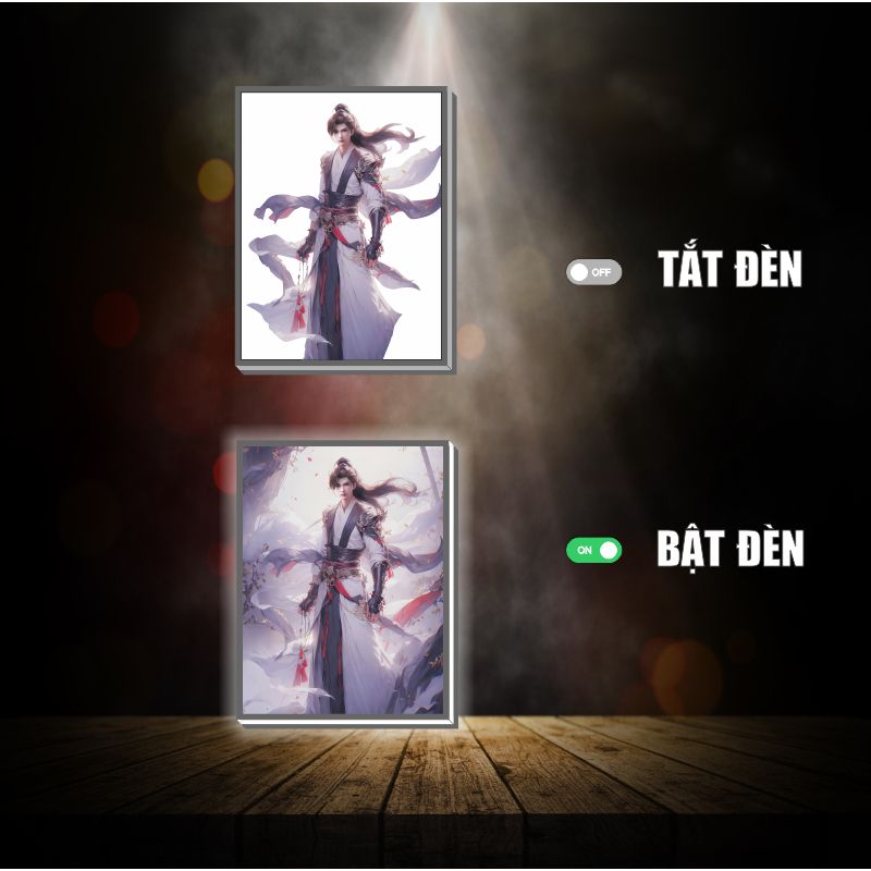 Tranh đèn led 3D đổi màu Thế Giới Hoàn Mỹ - Tranh đèn led 3D ANIME trang trí bàn làm việc, đèn ngủ