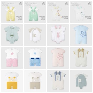 La Pomme body cộc nhiều mẫu 3m-18m