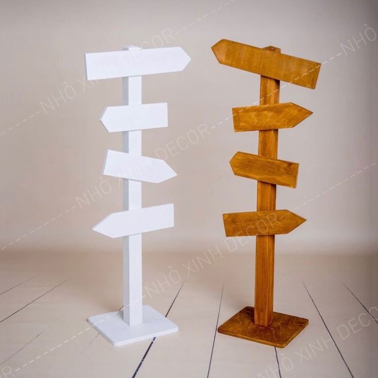 Bảng mũi tên chỉ dẫn bằng gỗ, bảng đen menu viết phấn đa năng [nhận làm theo yêu cầu]