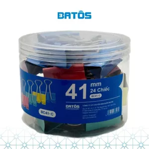 Kẹp sắt màu Batos 51mm/ 41mm/ 32mm/ 25mm/ 19mm/ 15mm tùy chọn kích thước.
