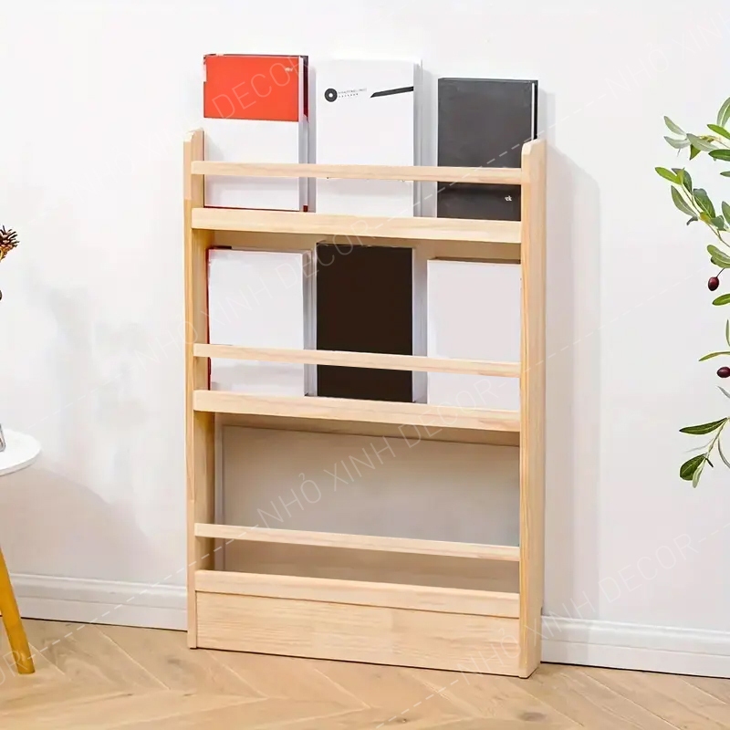 Kệ để đồ, giá sách 3 tầng sát tường sau cánh cửa, góc tường giúp tiết kiệm không gian nhỏ, chung cư, homestay