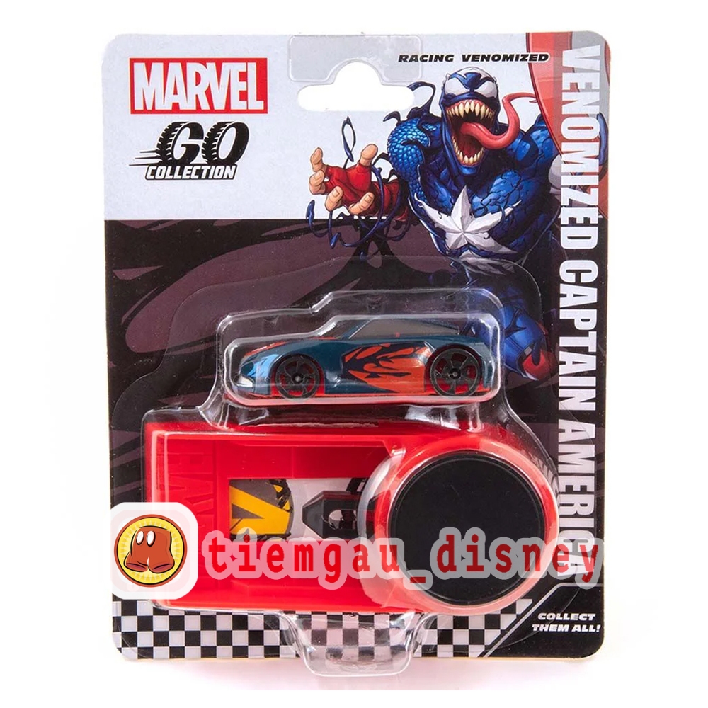 Xe Mô Hình MARVEL GO COLLECTION Racing Venomized có bệ phóng Tỉ lệ 1:55 ...