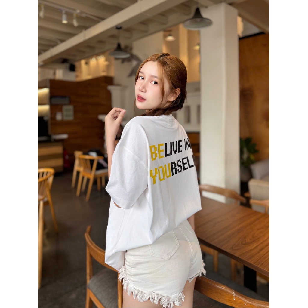 Áo Thun localbrand - “BELIVE IN YOURSELF” l Form Boxy Fit/ Oversize - Cotton 100% 260GSM premium MOSS.STU