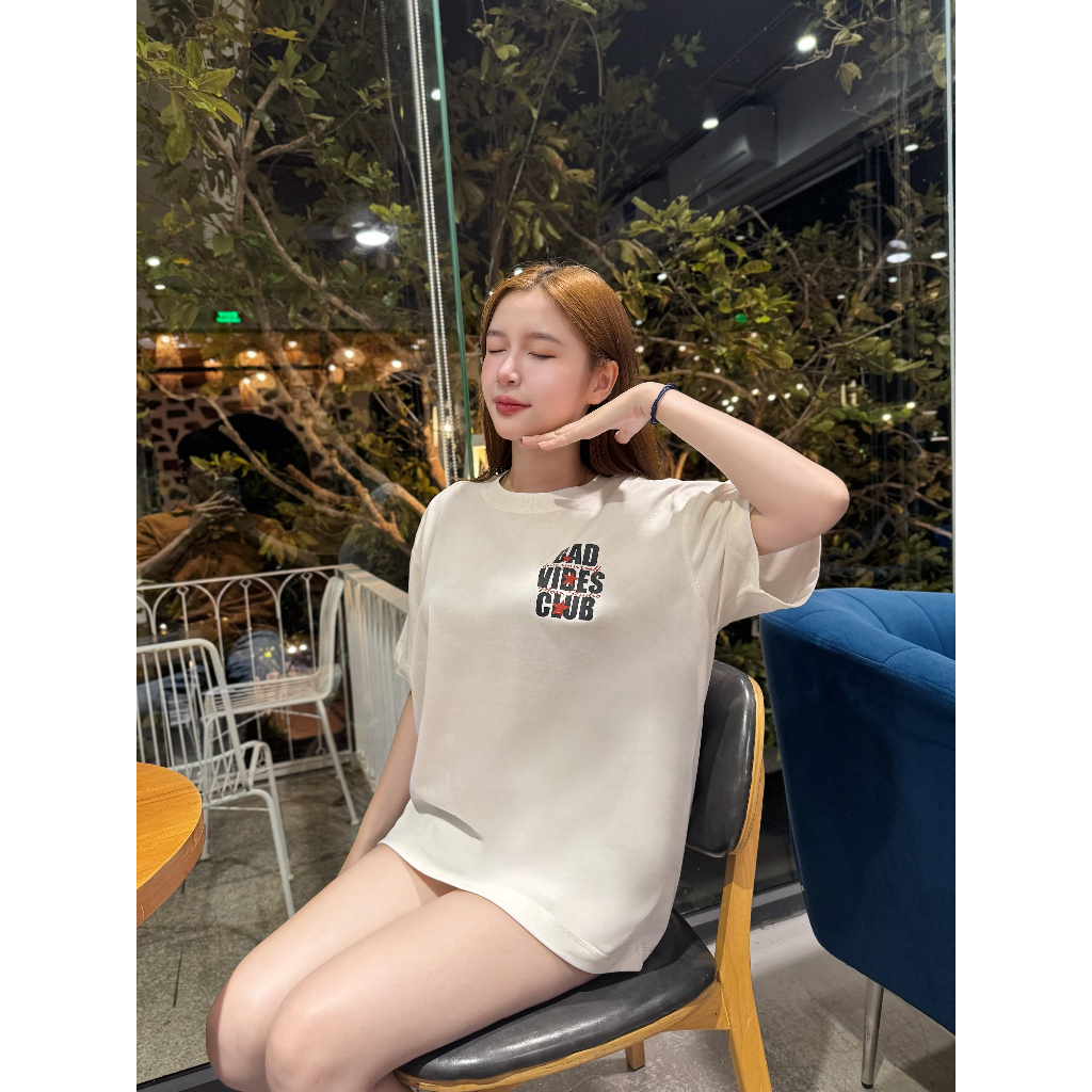 Áo Thun localbrand - “ BAD VIBES CLUB ” l Form Boxy Fit/ Oversize - Cotton 100% 260GSM premium MOSS.STU