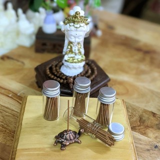 Ống nhang thủy tinh mini 4.5cm lư mini bàn thờ mini