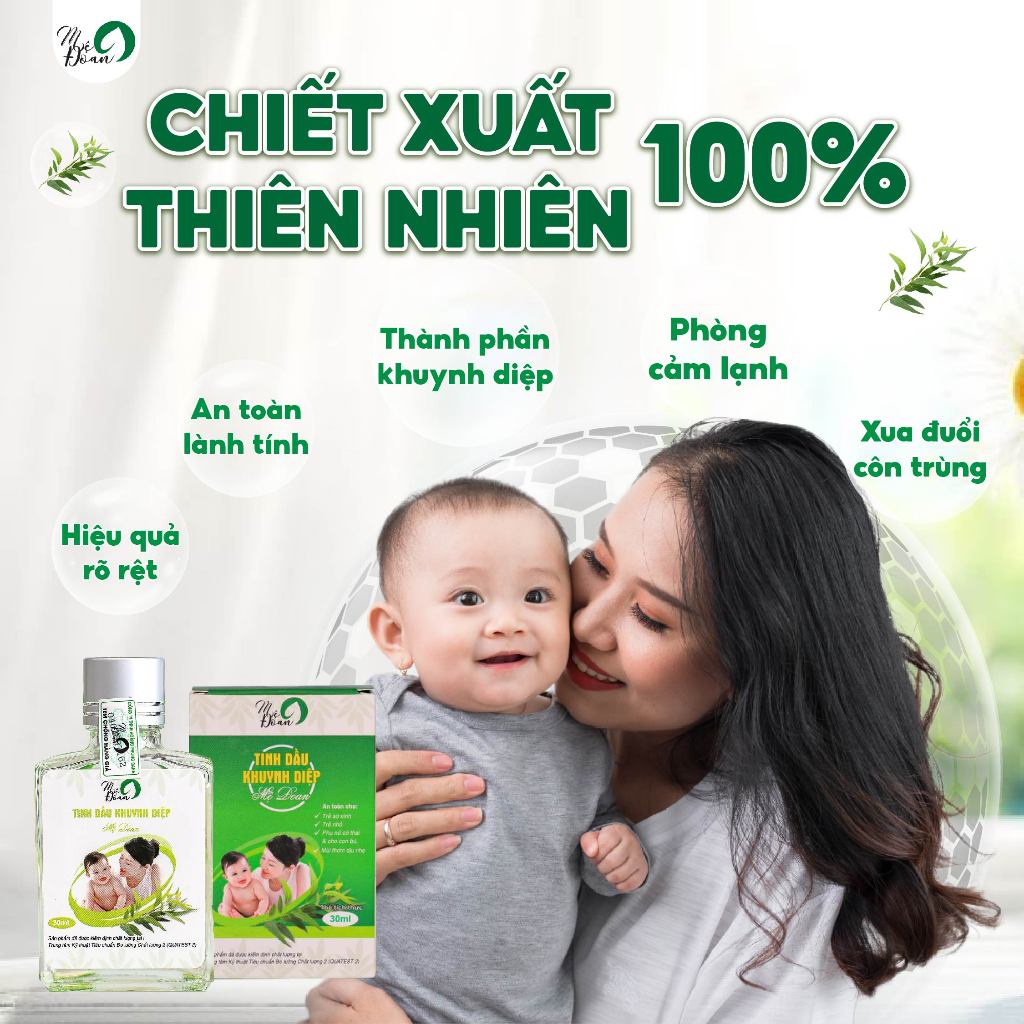 Ảnh Tinh dầu khuynh diệp Mệ Đoan, nguyên chất, giữ ấm. Dầu khuynh diệp xông phòng 3