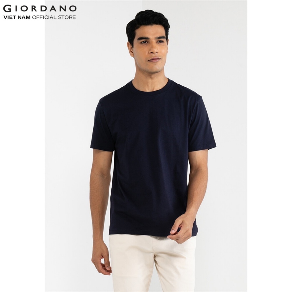 Ảnh GIORDANO Áo Thun Nam Ngắn Tay Cổ Tròn 01024250 1