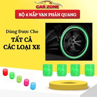 Bộ 4 Nắp Van Bánh Xe TRÂU HÚC Dạ Quang Phát Sáng, Bằng Nhựa ABS, Chống Nước, Chống Bụi - Dùng Cho Cả Ô Tô, Xe Máy