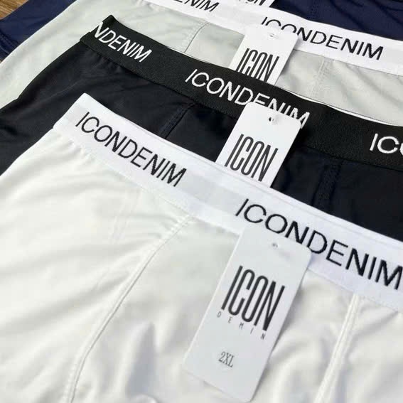 Quần Lót Nam Boxer IC02 Thun Lạnh Cao Cấp, Thoáng Khí, Co Giãn 4 Chiều - Combo 5 Cái, Set 5 Màu