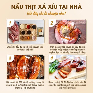 Bột xá xíu, gia vị ướp đồ nướng, nhân bánh trung thu, thơm ngon đúng vị