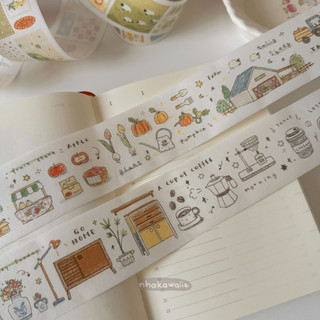 Băng keo washi tape chiết trang trí sổ Orange studio
