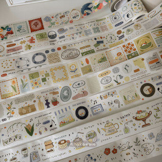 Băng keo washi tape chiết trang trí sổ Orange studio