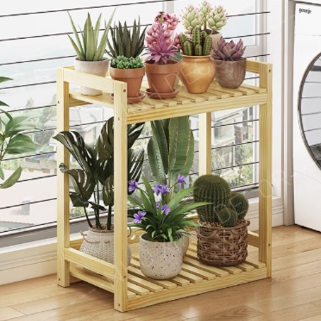Kệ để cây cảnh mini kệ sen đá, cây xương rồng. Kệ decor trang trí 2 tầng