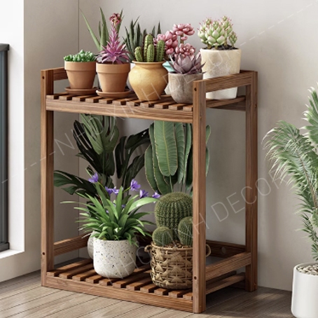 Kệ để cây cảnh mini kệ sen đá, cây xương rồng. Kệ decor trang trí 2 tầng