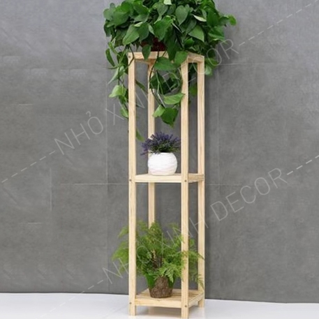 Kệ để chậu cây cảnh kệ sen đá, cây xương rồng. Kệ decor trang trí 1 tầng và 2 tầng