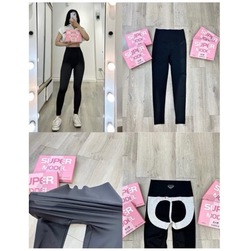 Quần legging 6.0 định hình nâng mông cạp cao co giãn 4 chiều fullbox
